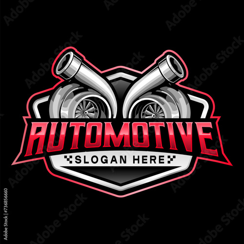 Turbo logo, machine logo template, Garage logo