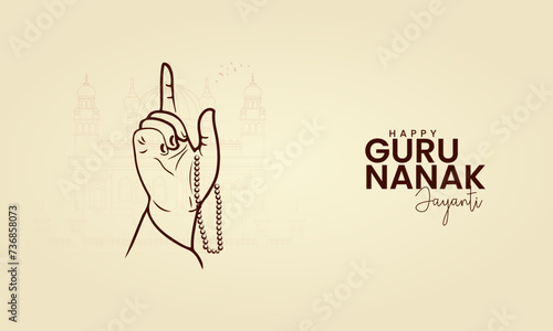 Guru Nanak Jayanti. Happy Guru Nanak Jayanti. Creative ads for social media. 3D Illustration
