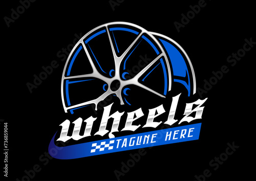 Tire shop, Wheel logo, Template Logo Tires