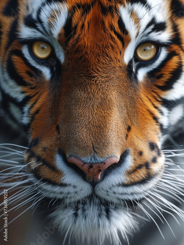 Intense Eyes of the Jungle King  Tiger Close-Up