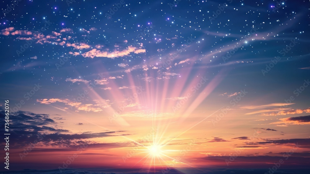 sunset sky star background light sunrise nature for design