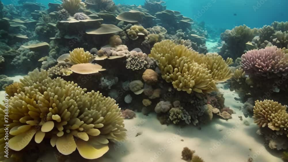 a diverse group of corals thriving on the ocean floor, highlighting