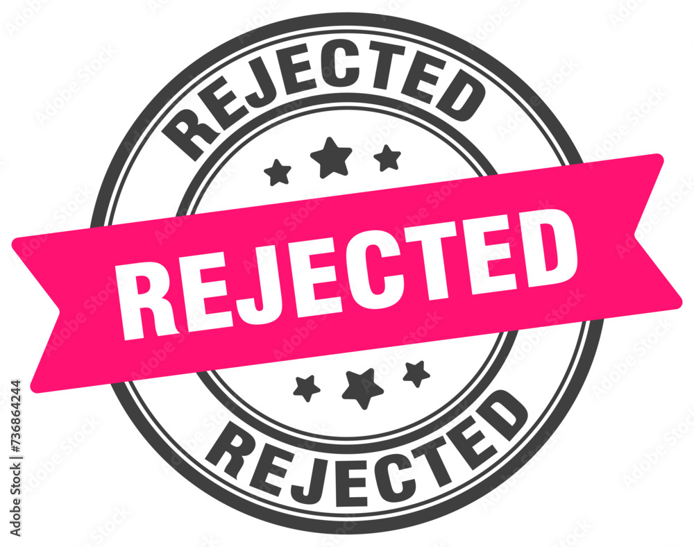rejected stamp. rejected label on transparent background. round sign rejected stamp. rejected label on transparent background. round sign