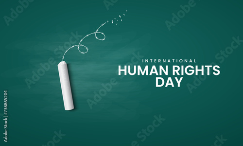 Internastional Human Rights Day. 10 December human right day. 3D Illustration