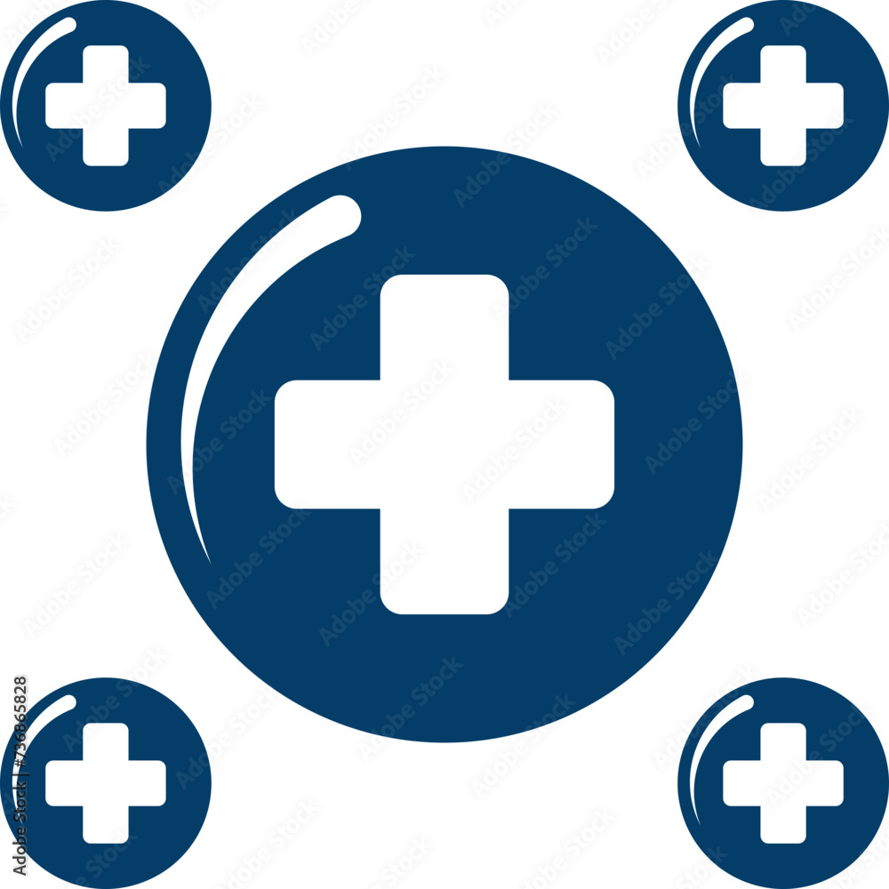 Fototapeta premium Health Flat Icon