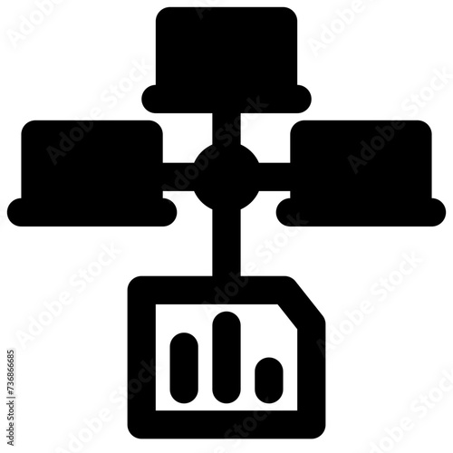 applications analytical vector glyph icon