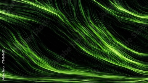 Striking black and green paint explosion design with abstract style 