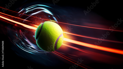 Professional photo of tennis court, racket and ball staged photo