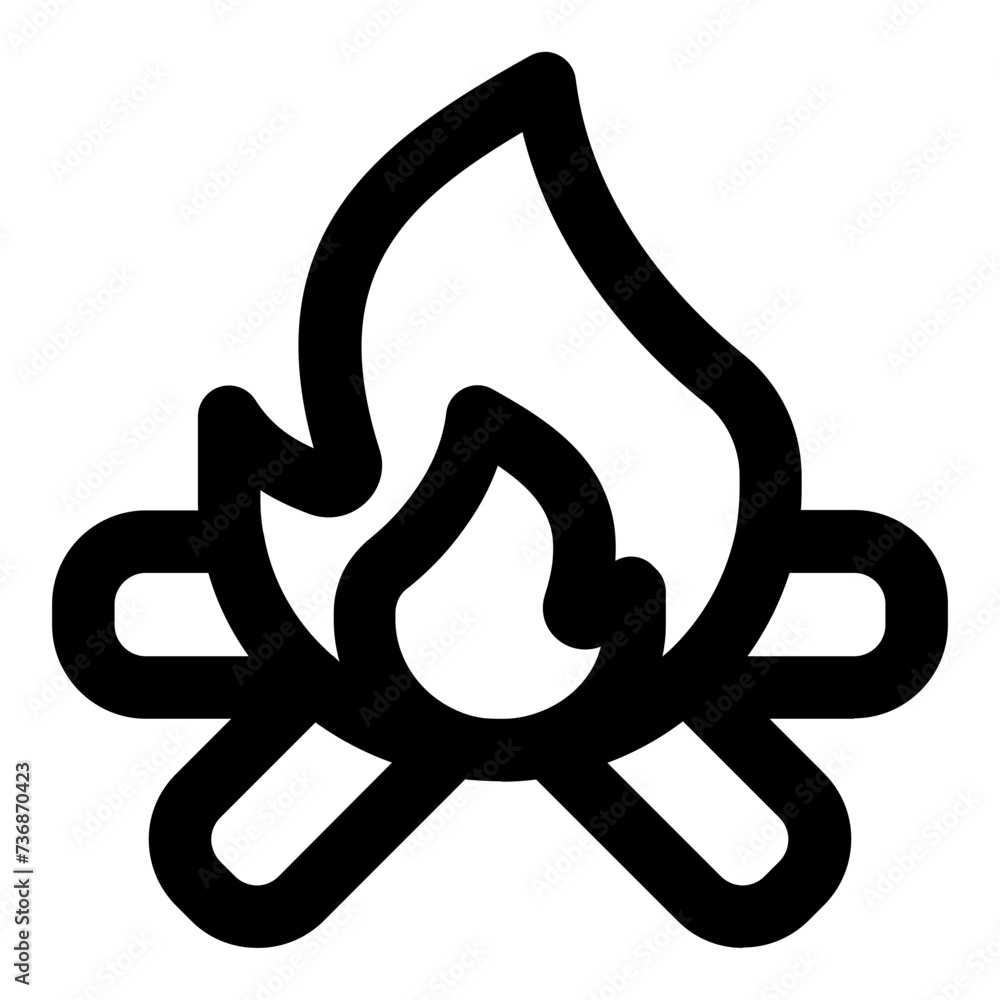 campfire icon vector illustration asset element campfire icon vector illustration asset element