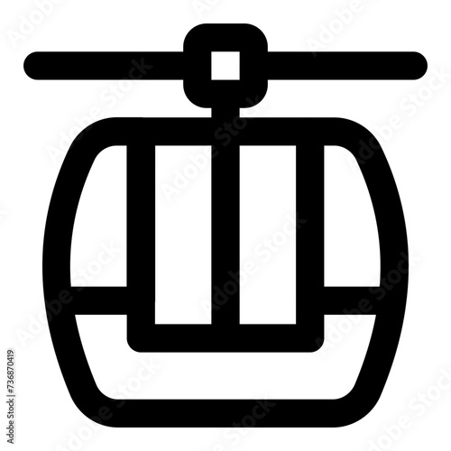 cable car icon vector illustration asset element
