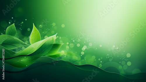 Peaceful natural environment, abstract green natural scenery wallpaper background image