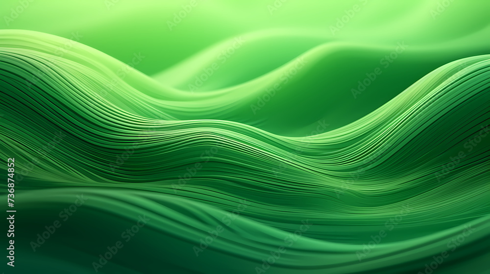 Nature art, abstract green hills and mountains Nature art, abstract green hills and mountains