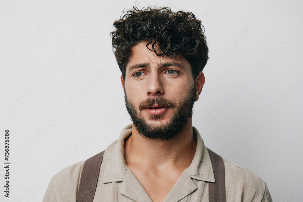 Person handsome attractive portrait young isolated caucasian background male adult casual face guy expression men Person handsome attractive portrait young isolated caucasian background male adult casual face guy expression men