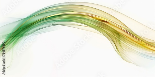 Simple green arc with gold lines.