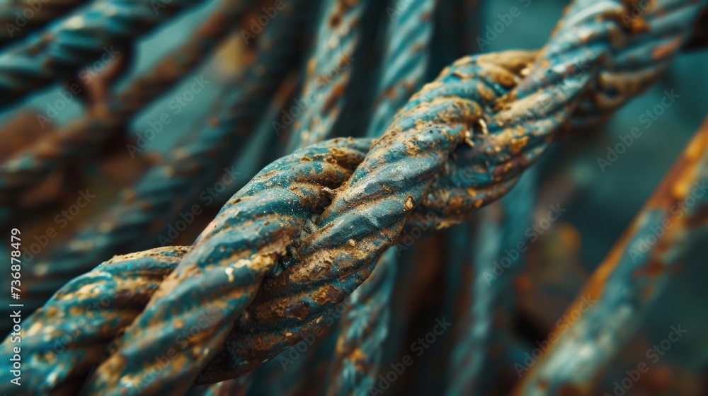 copper cable scrap, background from coiled copper cables.
