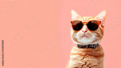 stylish cat with sunglass 