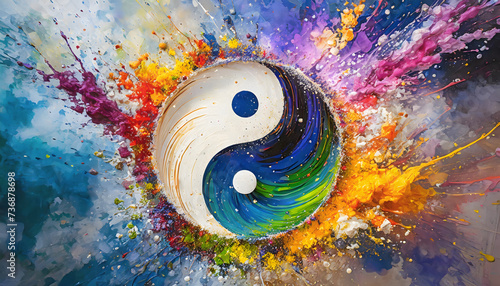 Vivid yin and yang photo