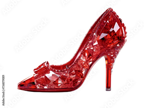Beautiful crystal shoes illlustration png.