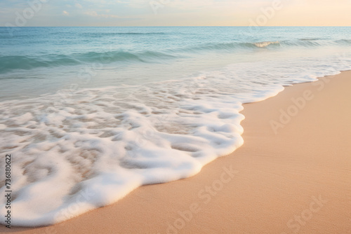 Coastal Serenity  Gentle Waves Caressing Sandy Shores