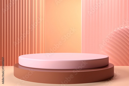 Photo 3d rendering abstract platform podium product