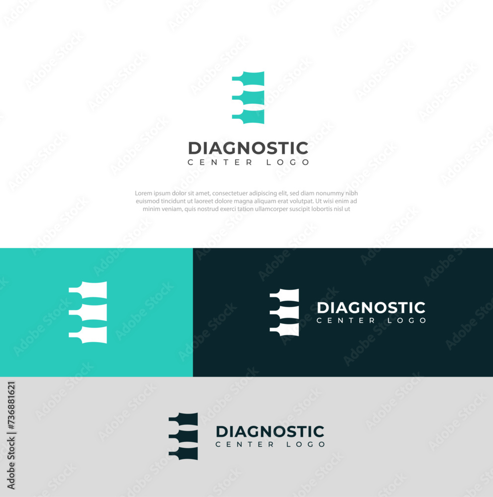 Creative Spine diagnostics logo design vector template . Creative Spine diagnostics logo design vector template .