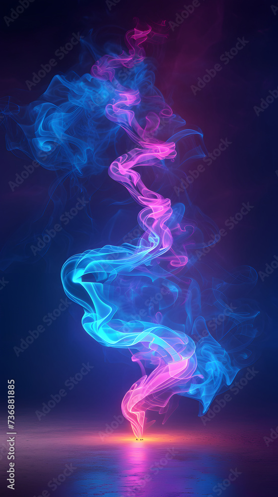 Fototapeta premium a neon blacklight smoke background