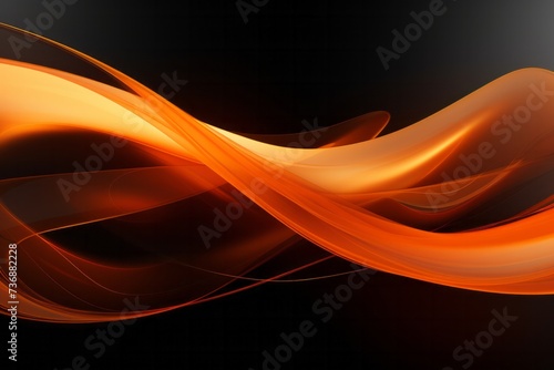 A Burst of Creativity Captured in Abstract Orange Curves, Evoking a Sense of Artistic Inspiration, Generative AI