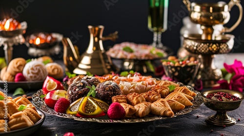 Celebrate the holy month of Ramadan with traditional Iranian treats, prayer, and greetings. photo