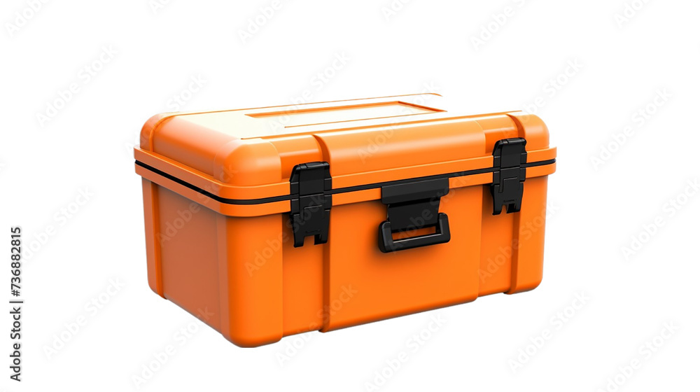 Orange tool box isolated on transparent background. Orange tool box isolated on transparent background.