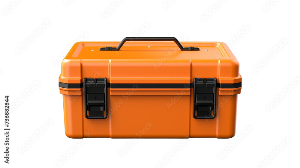 Orange tool box isolated on transparent background. Orange tool box isolated on transparent background.