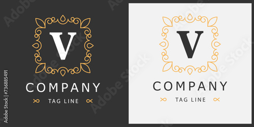 Venerated Elegance: Mastering V Letter Luxury Logo Design.
