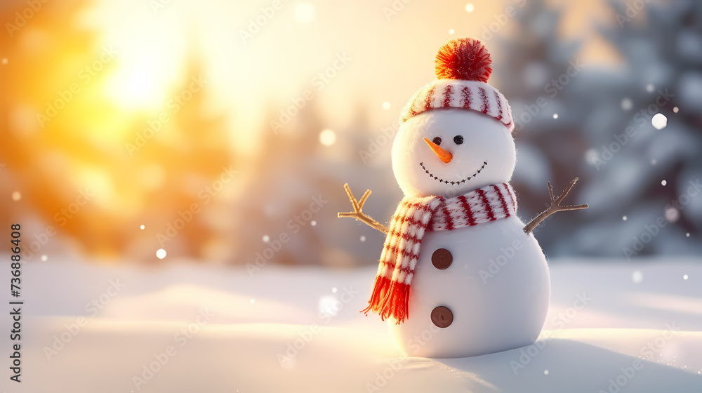 Happy moments with Christmas snowman Happy moments with Christmas snowman