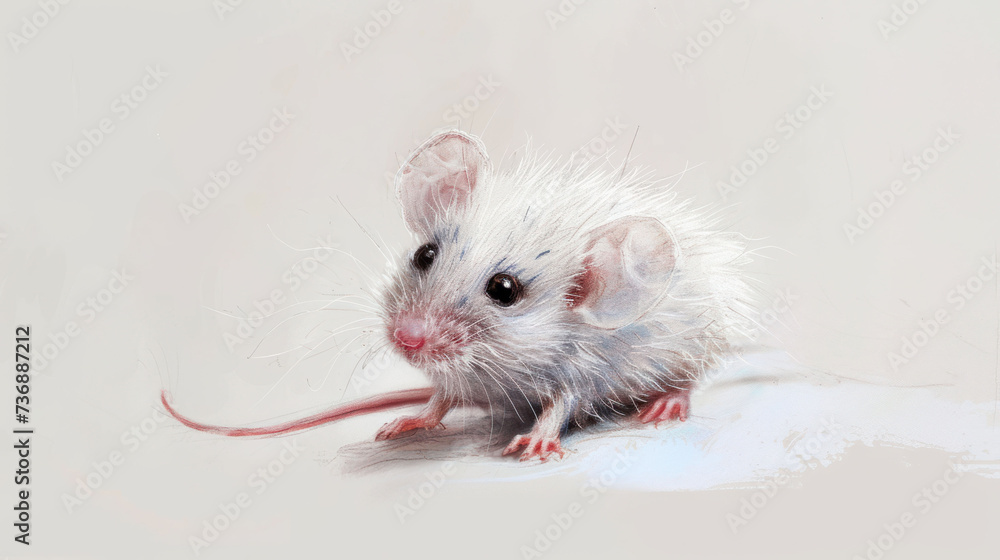 a small white mouse sitting on top of a white table next to a bottle of wine and a glass of wine. a small white mouse sitting on top of a white table next to a bottle of wine and a glass of wine.