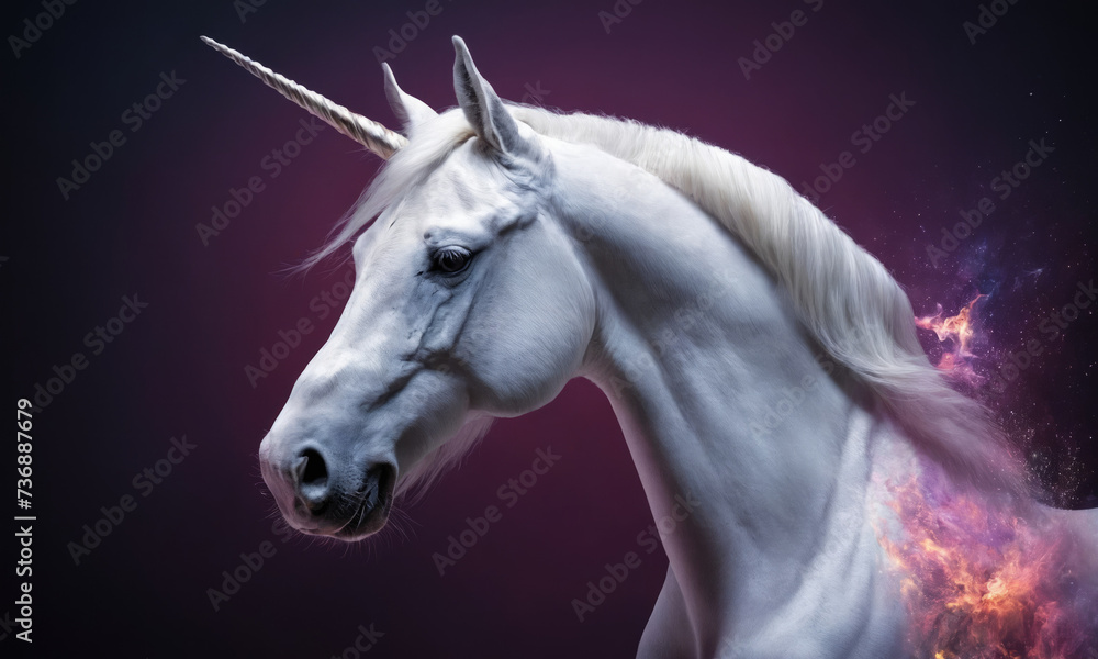 Fantasy Illustration of a wild unicorn Horse. Digital art style wallpaper background in pastel colors. Fantasy Illustration of a wild unicorn Horse. Digital art style wallpaper background in pastel colors.