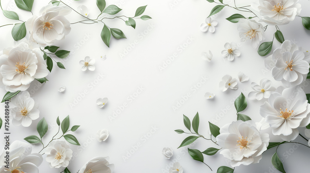 Delicate Gypsophila Spread on a Clean Background
