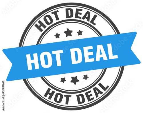hot deal stamp. hot deal label on transparent background. round sign