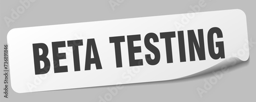 beta testing sticker. beta testing label