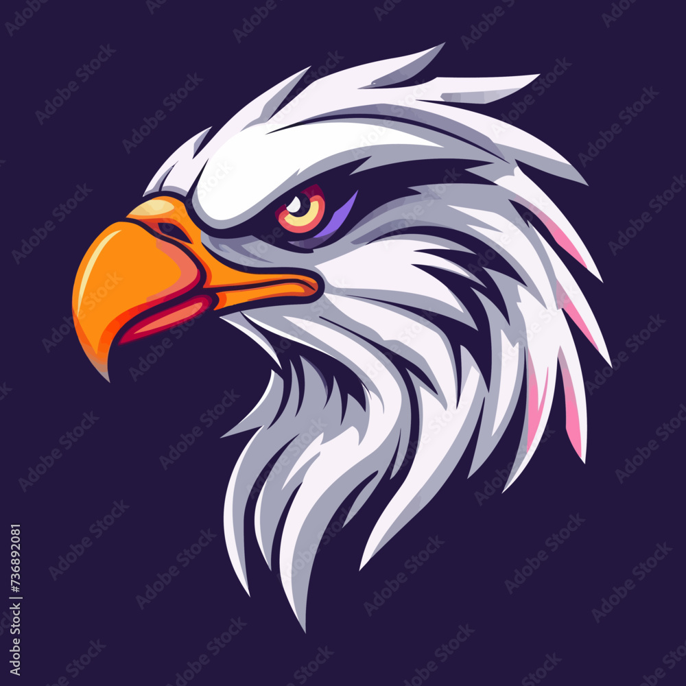cartoon animal logo, Eagle