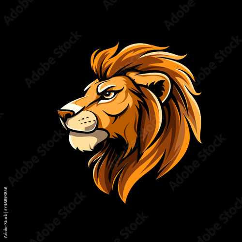 cartoon animal logo  Lion
