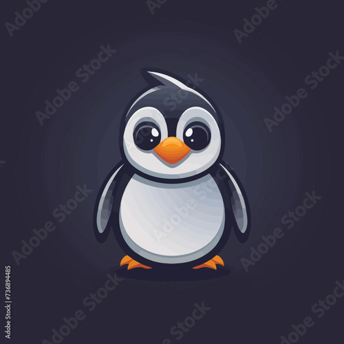 cartoon animal logo, Penguin © twilight mist