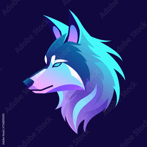 cartoon animal logo  Wolf