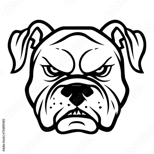 bulldog black silhouette logo svg vector, bulldog icon illustration