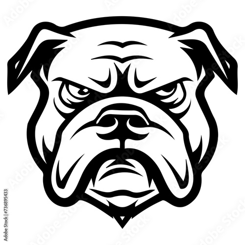 bulldog black silhouette logo svg vector, bulldog icon illustration