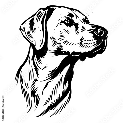 labrador retriever black silhouette logo svg vector, labrador retriever icon illustration
