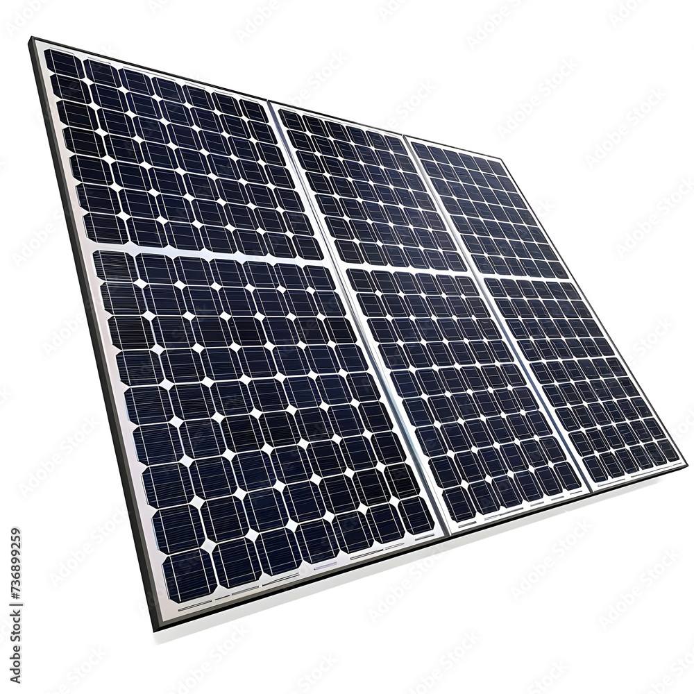 Solar panel isolated on transparent background, png Solar panel isolated on transparent background, png
