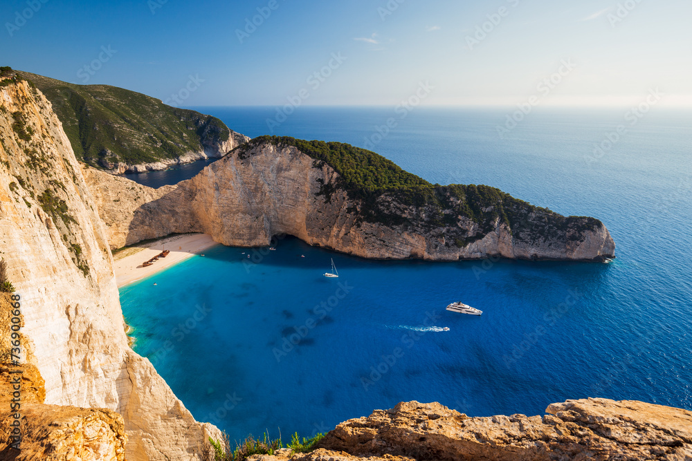 Shipwreck Beach on Zakynthos, Greece.