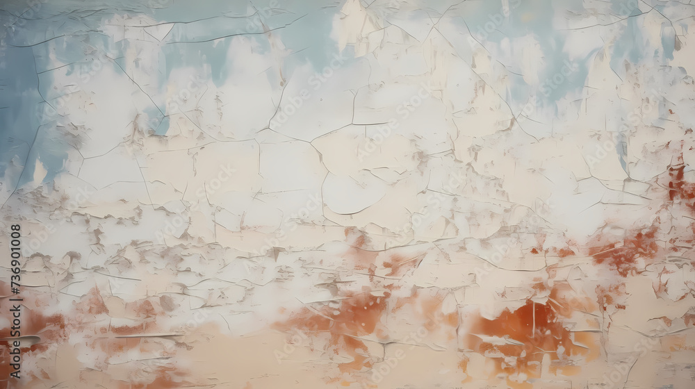 Textured wall with peeling pastel paint and crackle pattern Textured wall with peeling pastel paint and crackle pattern