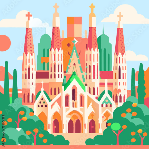 Sagrada Familia in Barcelona Spain