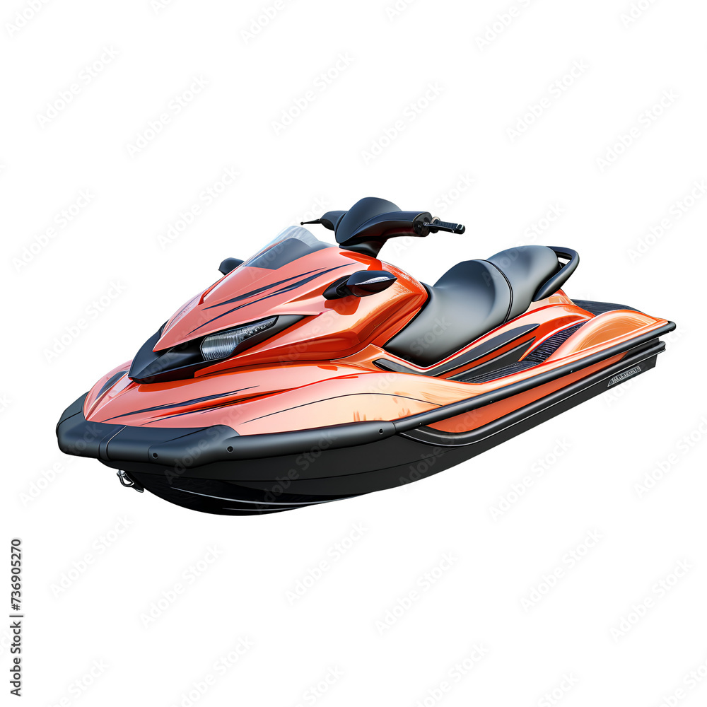 Naklejka premium Drive a jet ski,, isolated on transparent background
