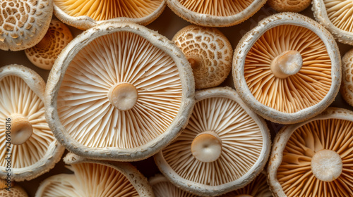 close up of rosé of the meadows mushrooms for background or wallpaper